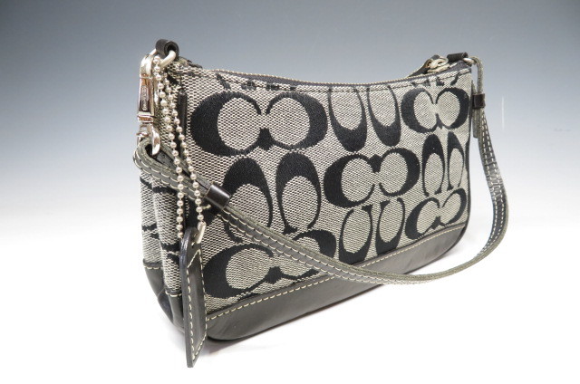 1円～COACH コーチ キャンバス シグネチャー アクセサリーポーチ F2J