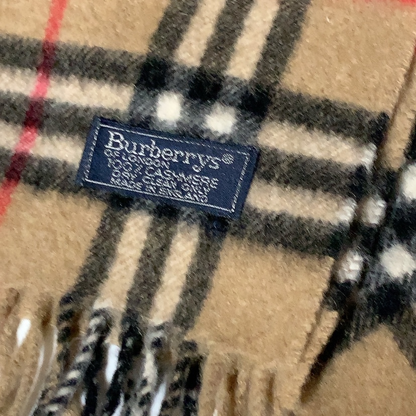 送料無料 即決 中古★Burberrys バーバリー ノバチェック カシミヤ マフラー カシミヤ100%★約30cm×140cm イングランド製