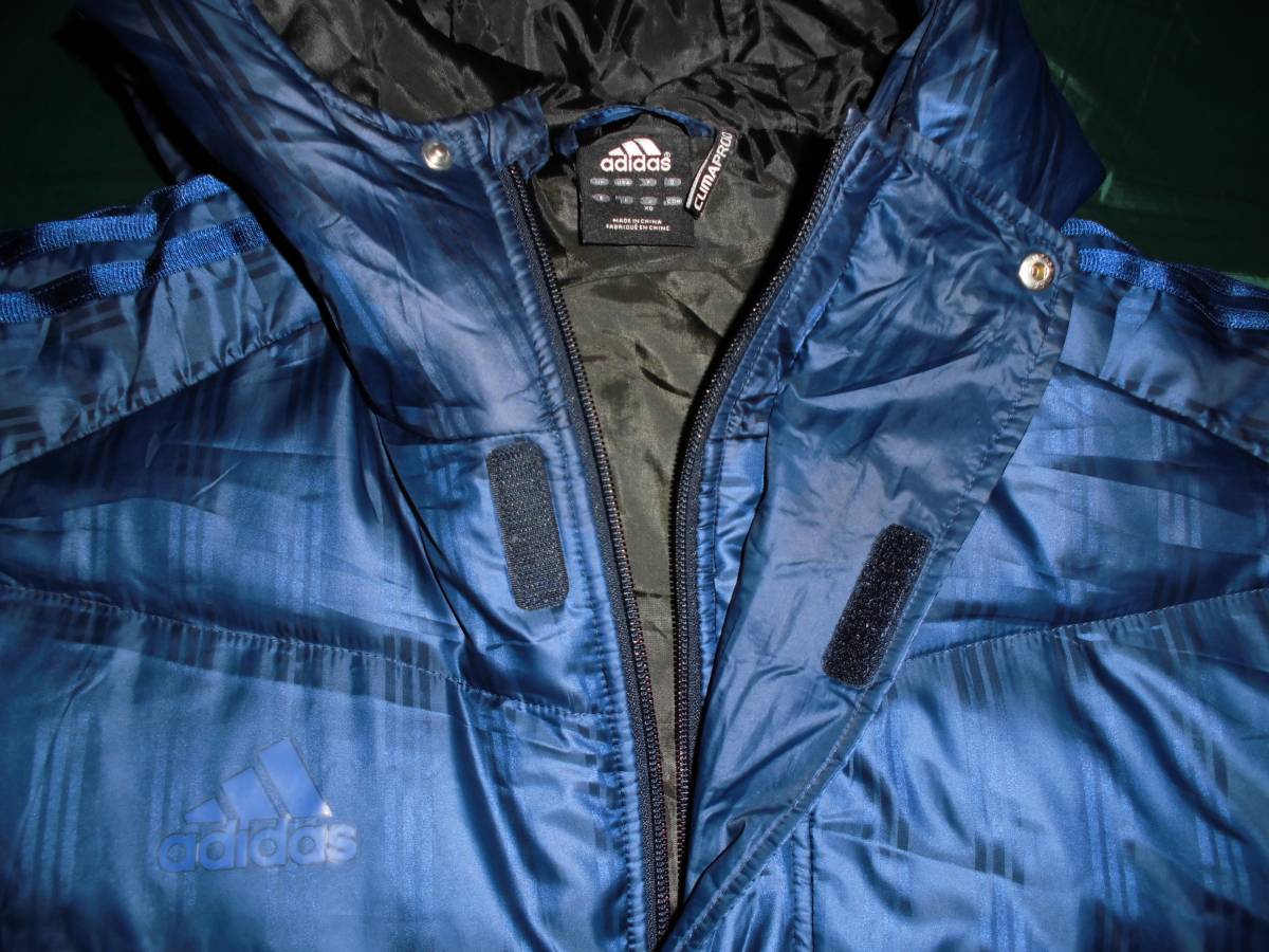 美品☆adidas アディダス CLIMA PROOF ロング ダウン ベンチ コート 