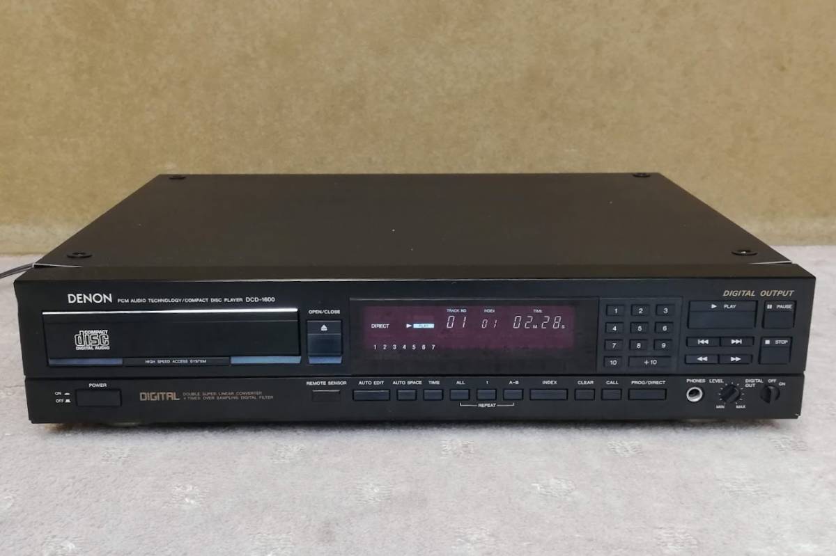 ☆中古動作品☆DENON DCD-1600 デノン CDプレーヤー ☆電源OK・トレイ開閉