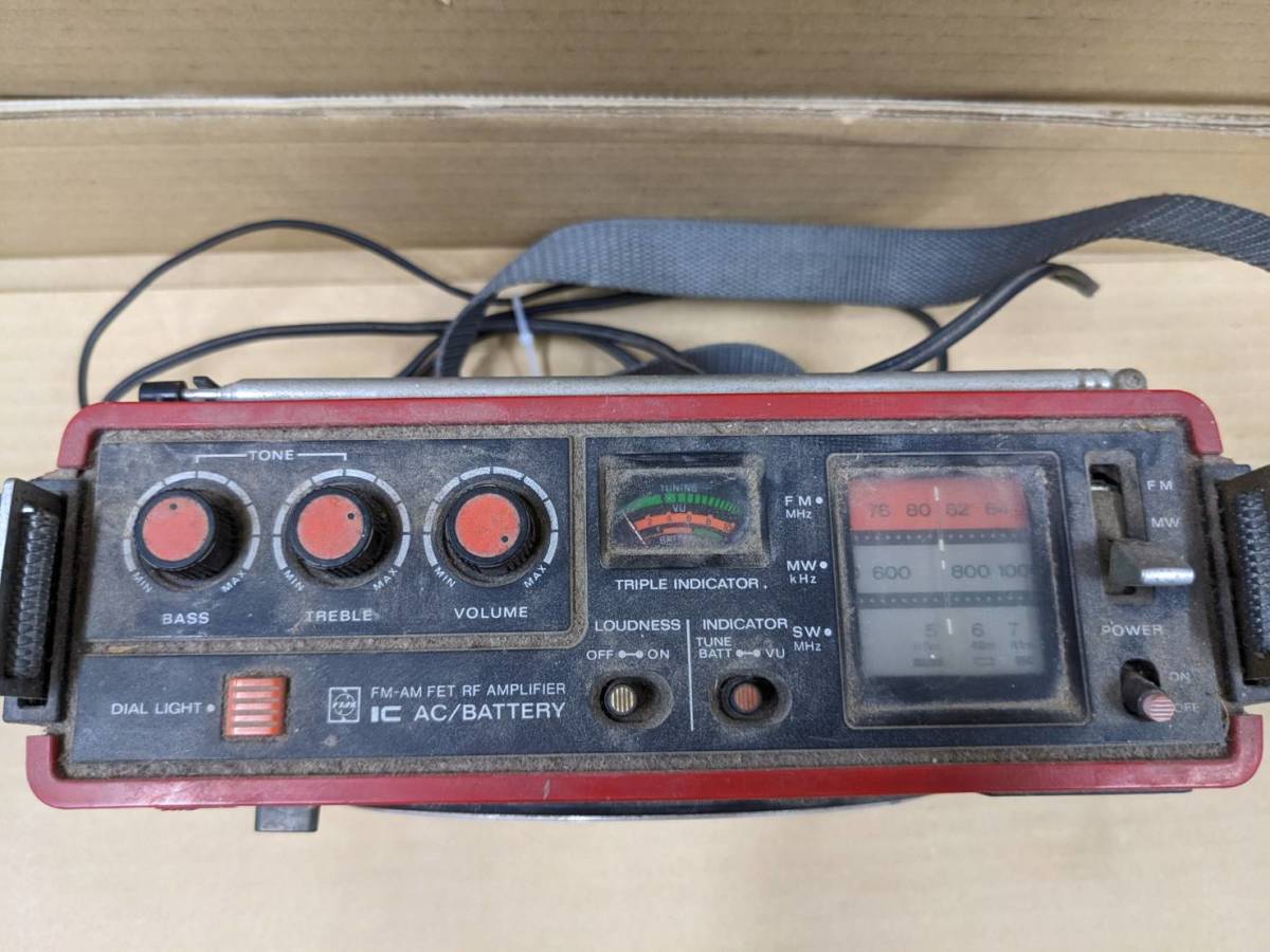 元気 1円 石 National Panasonic COUGAR RF-888 ラジオ レッド 元気 1円 石 National Panasonic COUGAR RF-888 ラジオ レッド