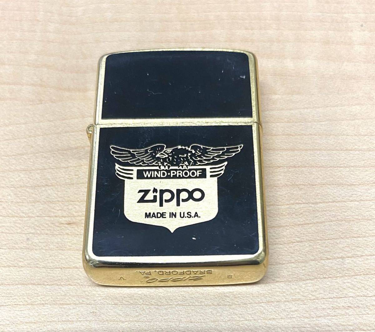 ZIPPO/ジッポー WIND PROOF ロゴ ブラック 　1989年製