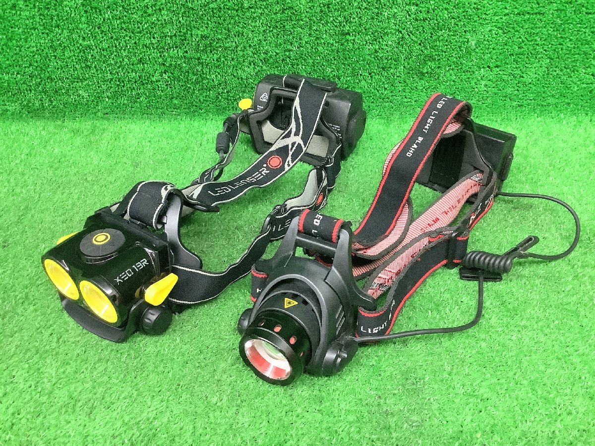 【動作未確認】中古品 LED LENSER レッドレンザー ヘッドライト XEO19R 他2個セット