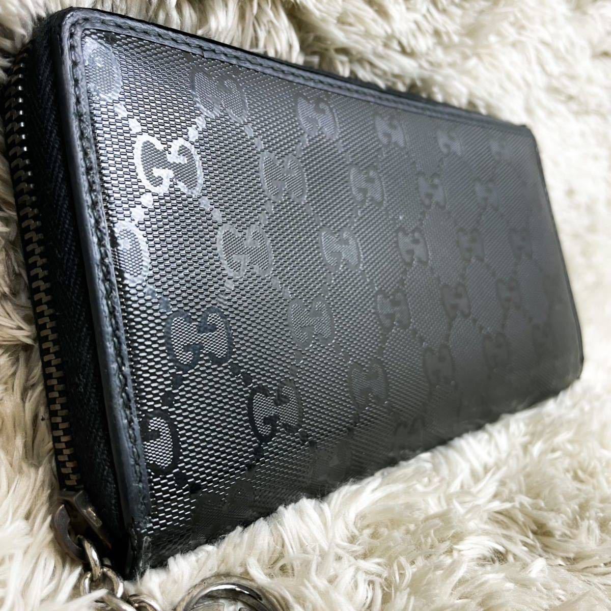 グッチ GUCCI 長財布 112715 GG柄，メタルバー ジャガード×レザー 