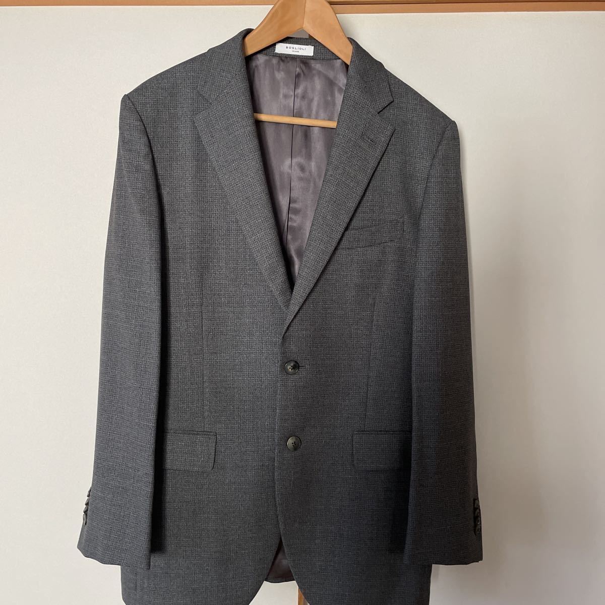 BOGLIOLI スーツ 48 未使用品 BOGLIOLI スーツ ボリオリ チェック