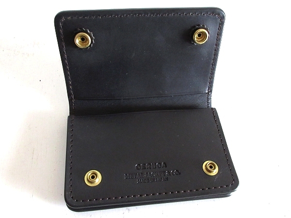 新品箱付 GERUGA ゲルガ GR-LP-E001 LEATHER CARD CASE 真鍮/ブラスパーツ 肉厚 レザーカードケース 財布 ブラック 黒 本革 元CELT&COBRA \u0026 GERUGA \u2013 COLLECTION Online Store