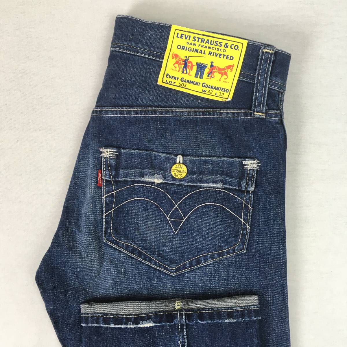 Levi's リーバイス 503 00503-0280 10年 ジーンズ W32 L32 デニム パンツ ジップフライ ユーズド加工