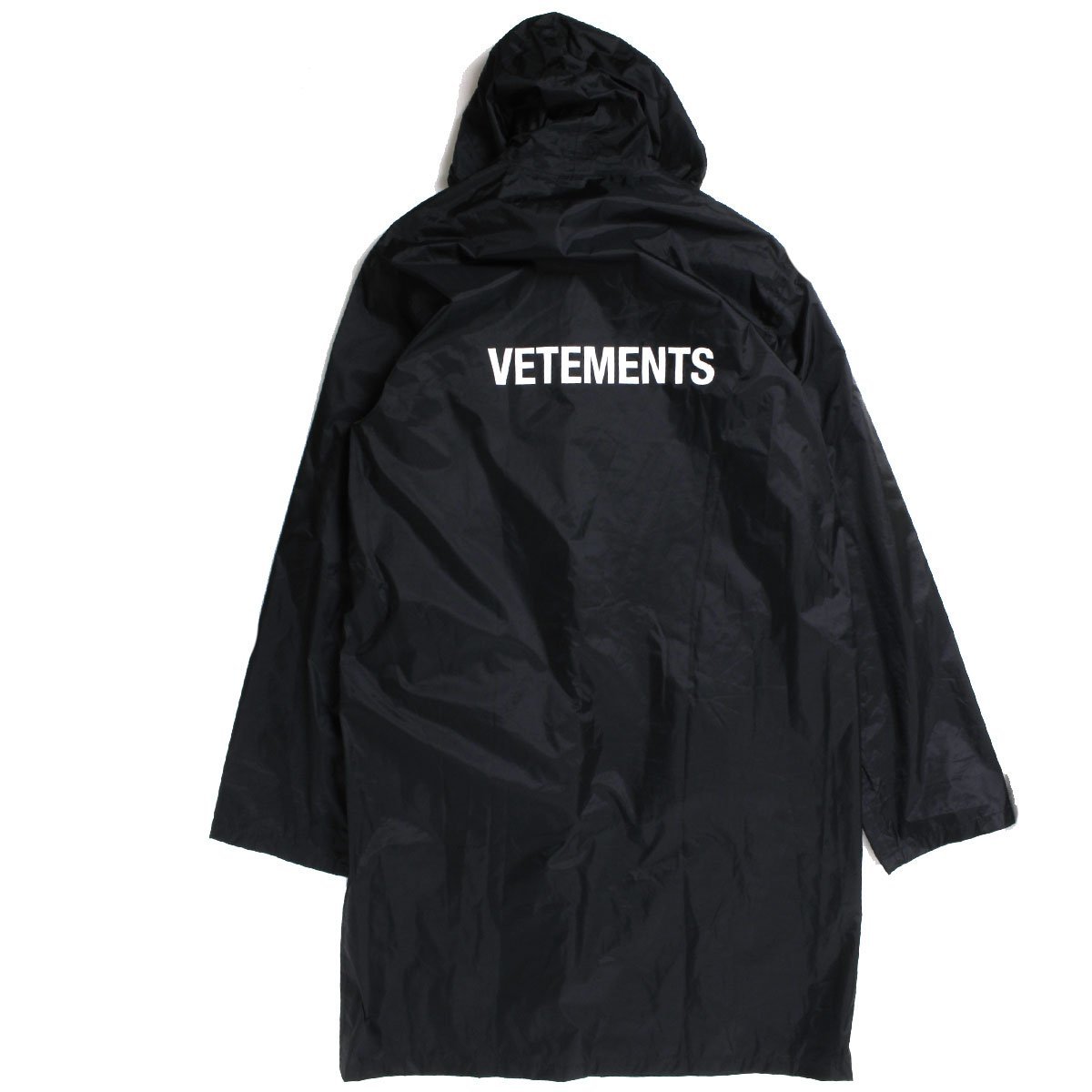 VETEMENTS レインコート ブラック ヴェトモン Raincoat ナイロン