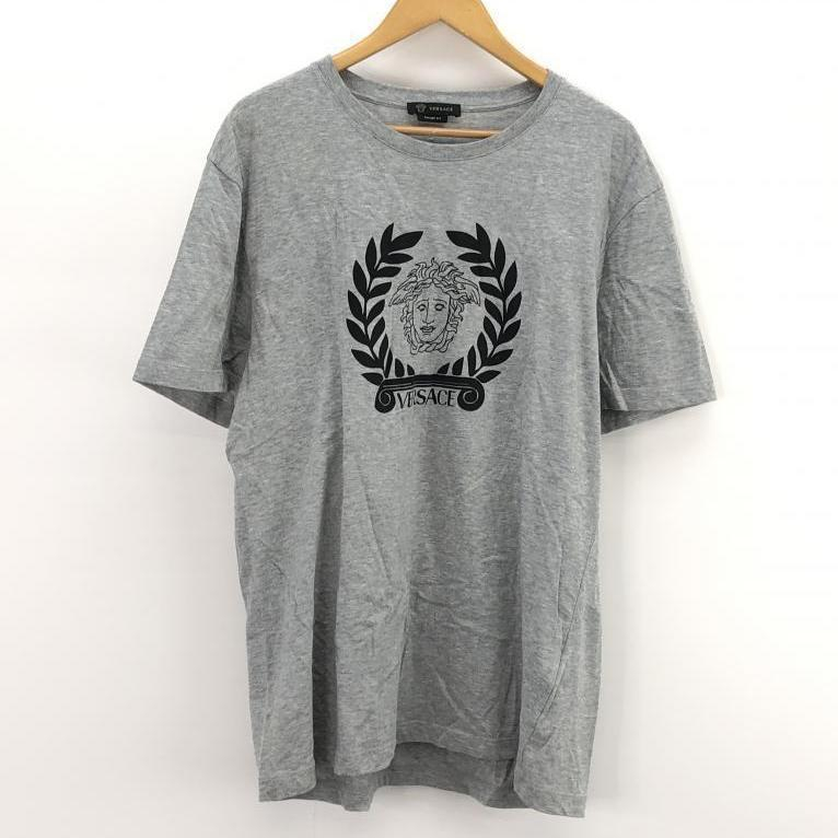  VERSACE ヴェルサーチ 半袖ロゴTシャツ 2XL グレー ブラック 240010375094(半袖Tシャツ)｜売買されたオークション情報、yahooの商品情報をアーカイブ公開 - オークファン 男性用