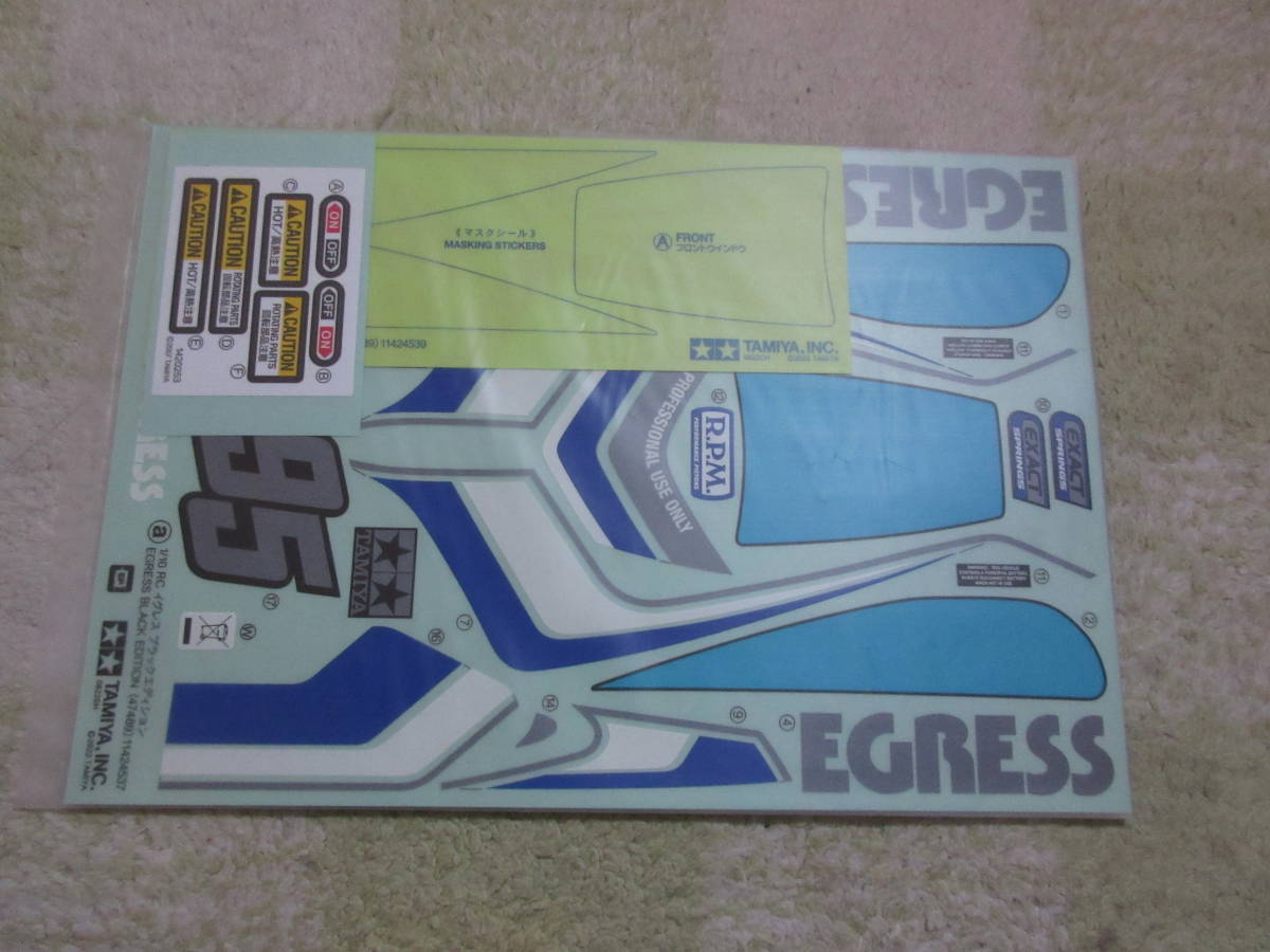 タミヤ 1/10 RC イグレス ブラック エディション 4WD バギー用 ステッカー 未開封 新品