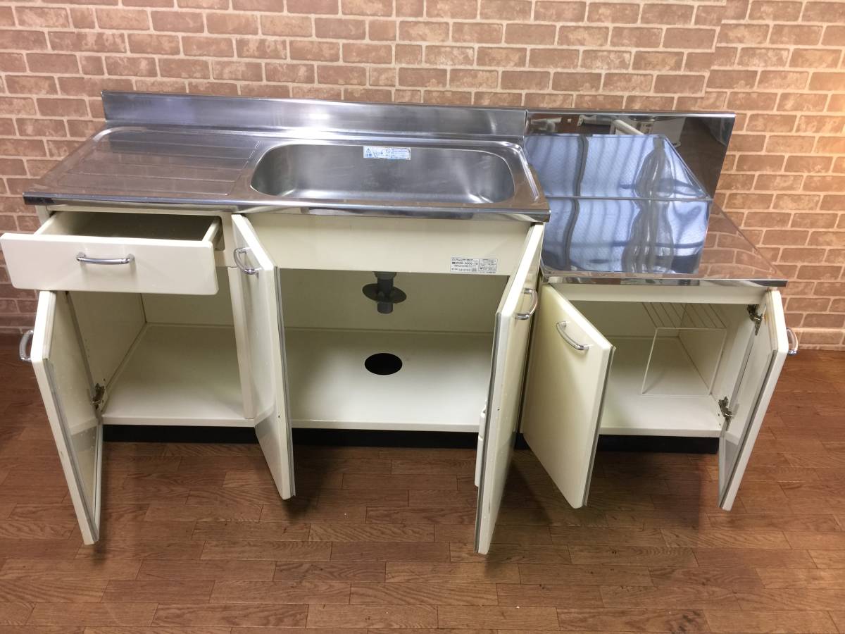 ◇◇【中古】ホーロー製 サンウェーブ工業 システムキッチン・流し台 