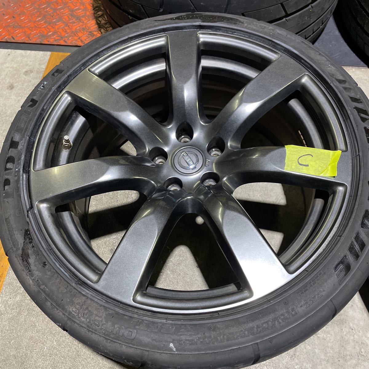 R35 GTR前期 日産純正 ホイール4本 9.5J10.5J 255 285 GT-R RAYS製 