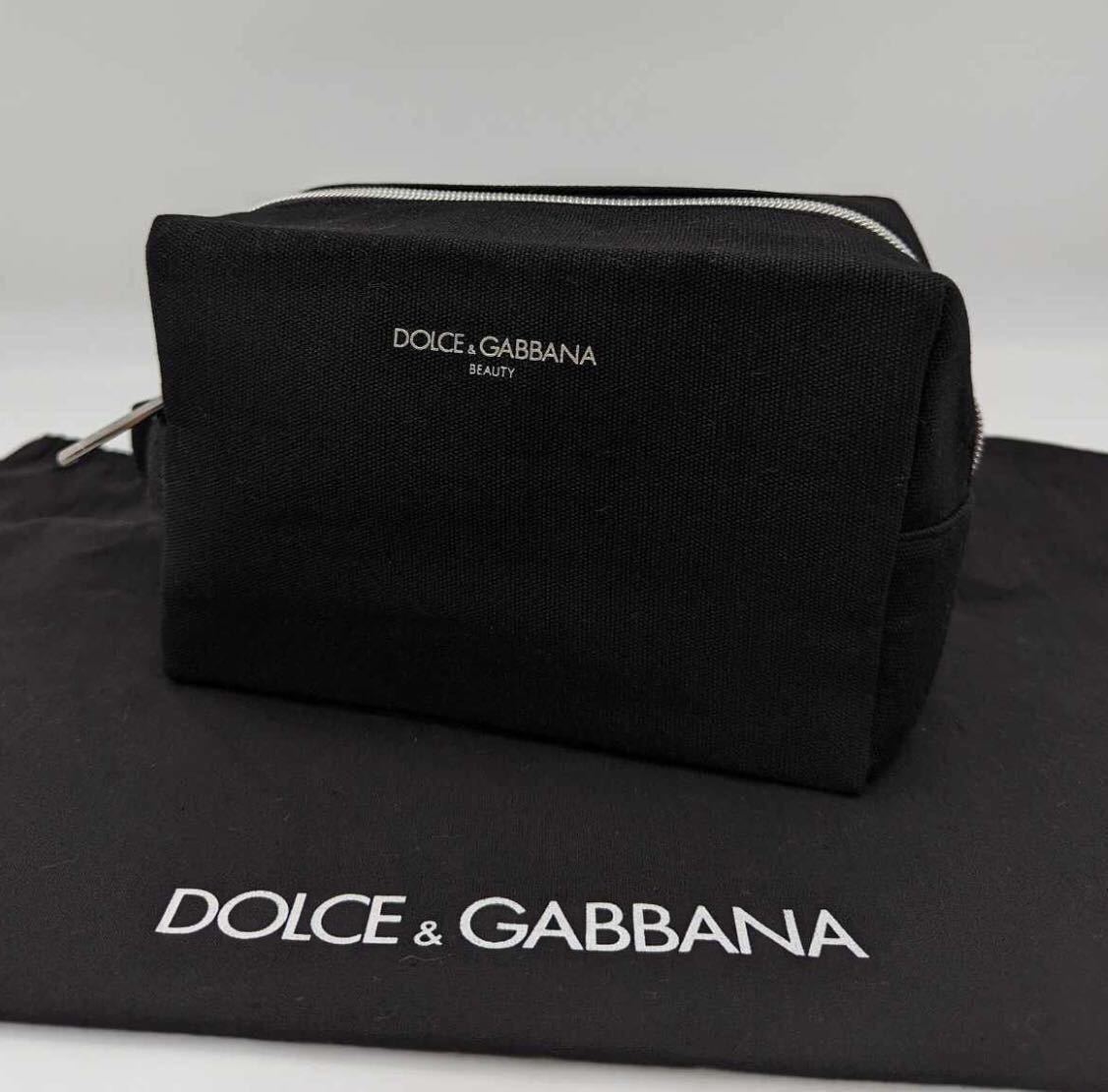 【新品同様】ドルチェ&ガッバーナ メンズ クラッチバッグ ゴールド金具 セカンドバッグ ドルガバ グレー系　キャンバス