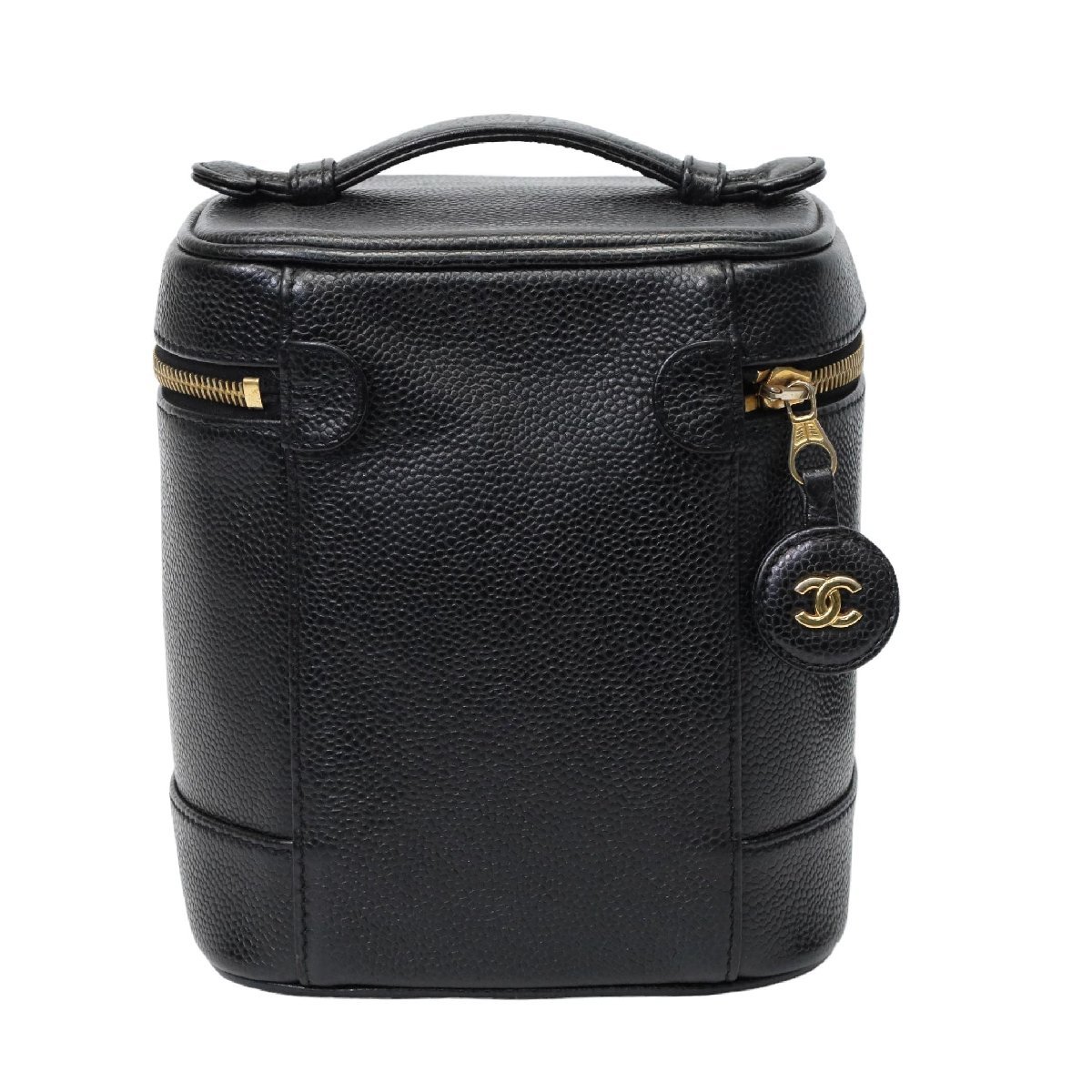 美品】シャネル バニティ キャビアスキン CHANEL バッグ 鞄 ゴールド