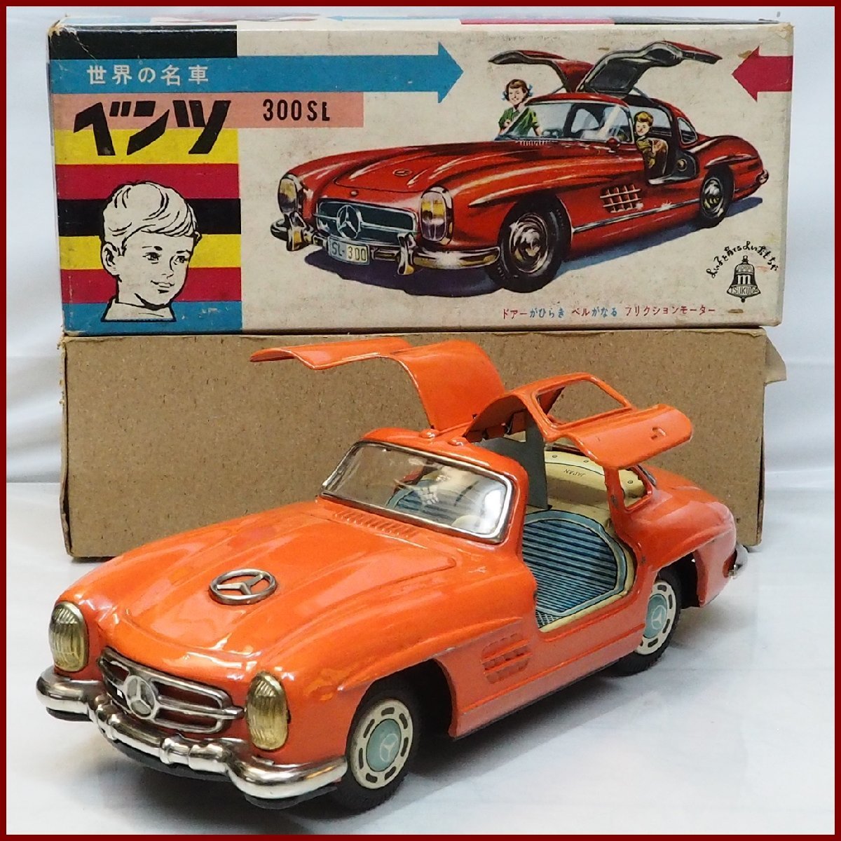 当時物 美品ブリキ バス（トレーン製 フリクションモーター