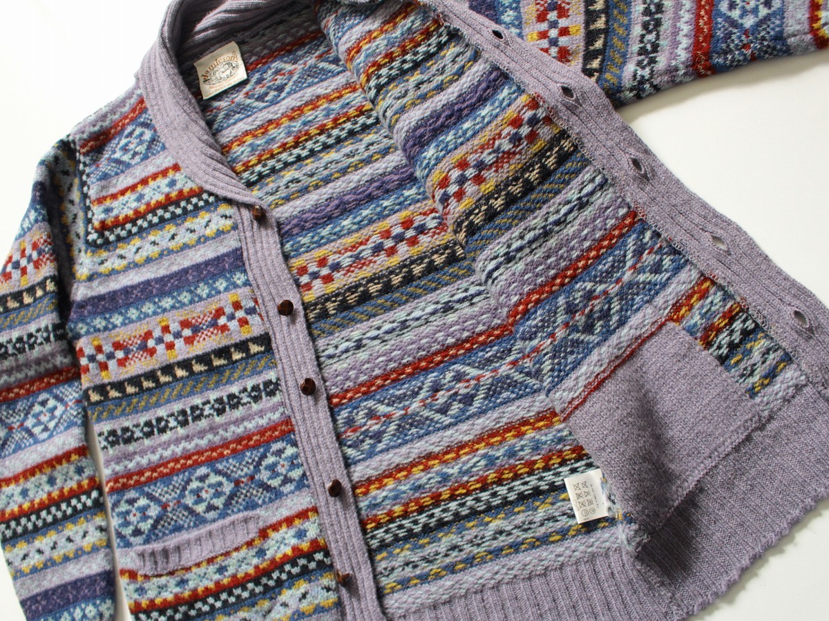 Jamieson'sフェアアイル柄 ショールカラーカーディガン Jamieson's