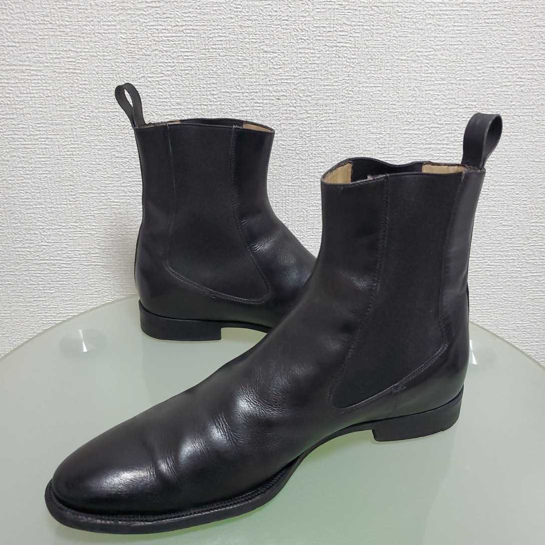 GUCCI グッチ レザーブーツ サイドゴアブーツ 41 E 約26.5㎝ ブラック