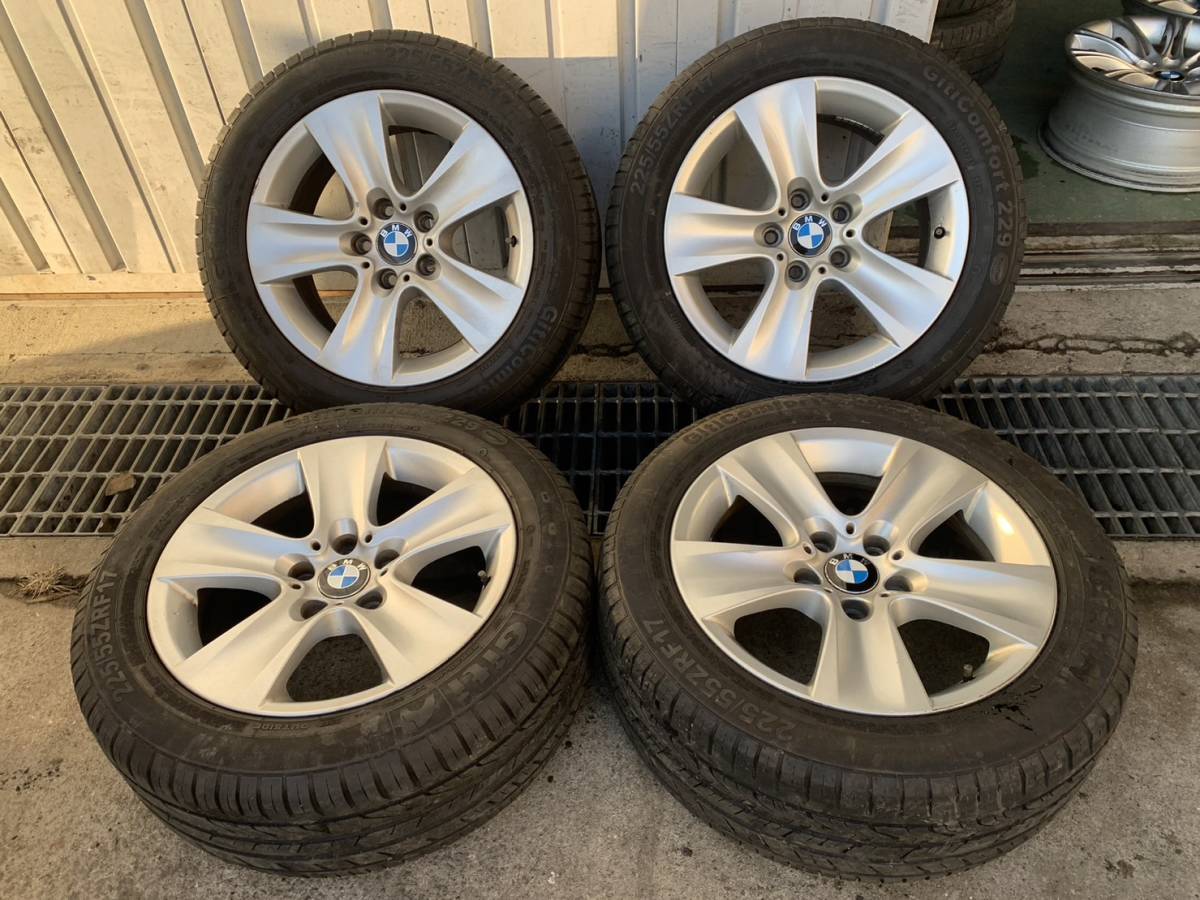 BMW 5シリーズ F10/F11 純正 17インチ ホイールタイヤ4本 225/55ZRF17 17×