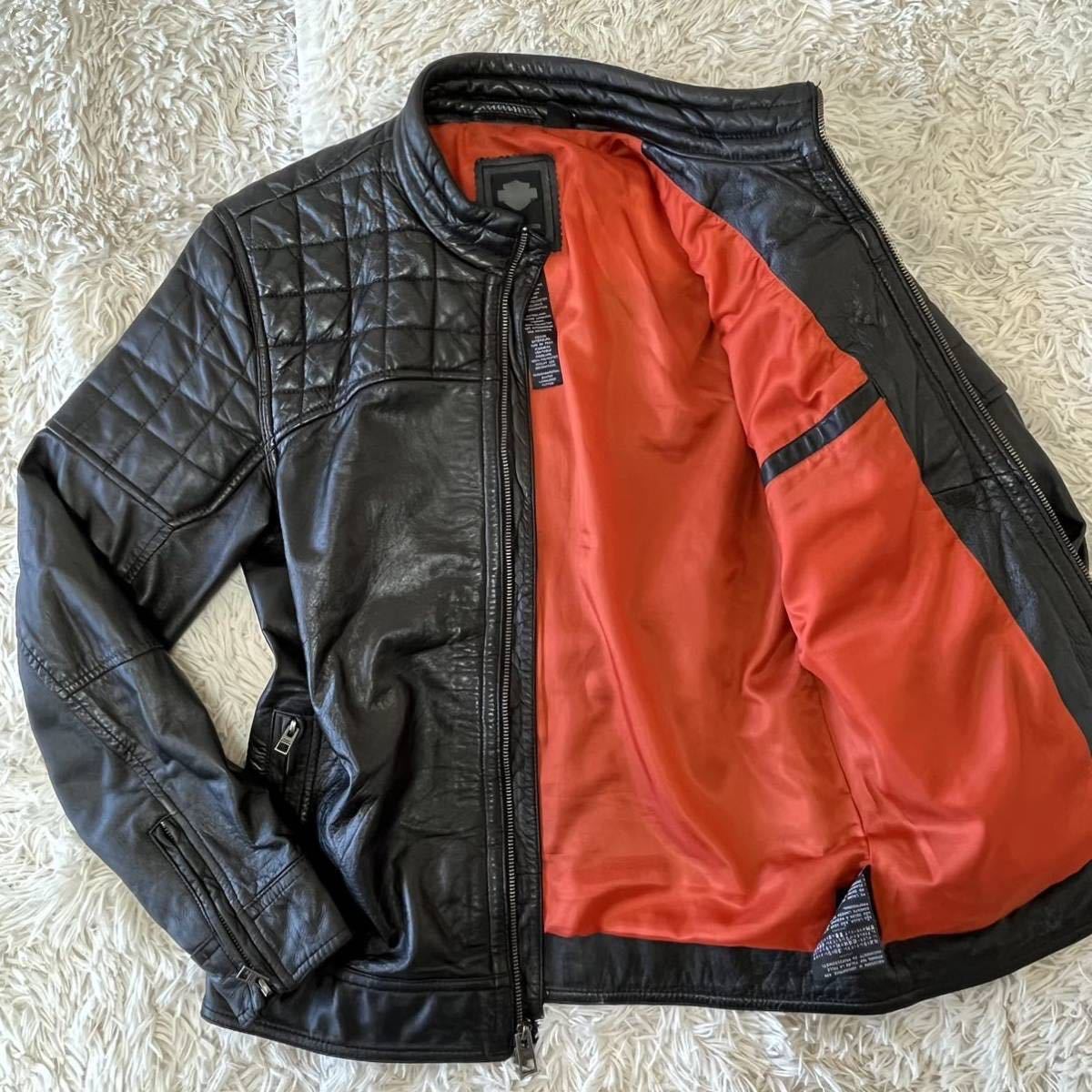 HARLEY-DAVIDSON ブラックレザージャケットラム革 【公式通販】