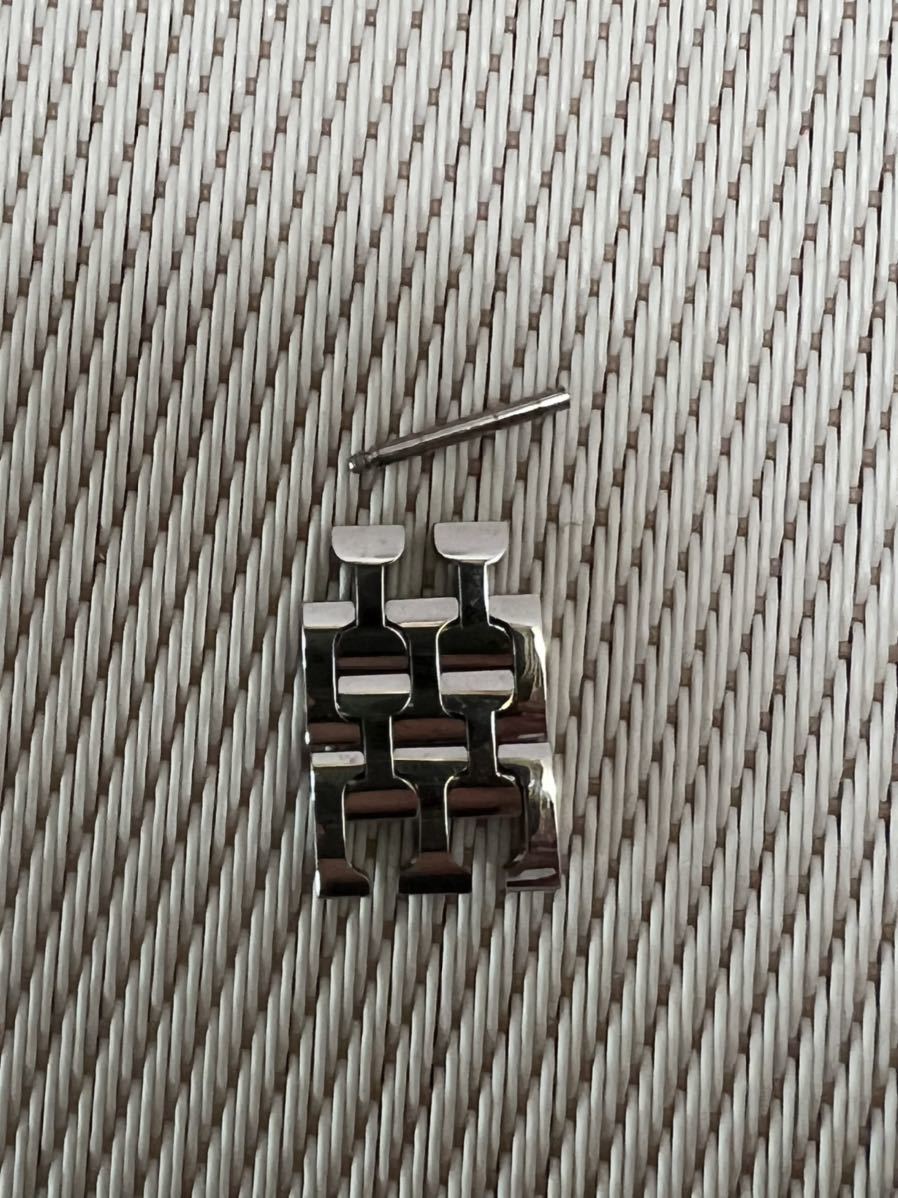 新品未使用　HERMES エルメス　 Hウォッチ 　レディース腕時計　ベルト　パーツ　コマ 駒 ゴールドコンビ　13ｍｍ 二つセット②