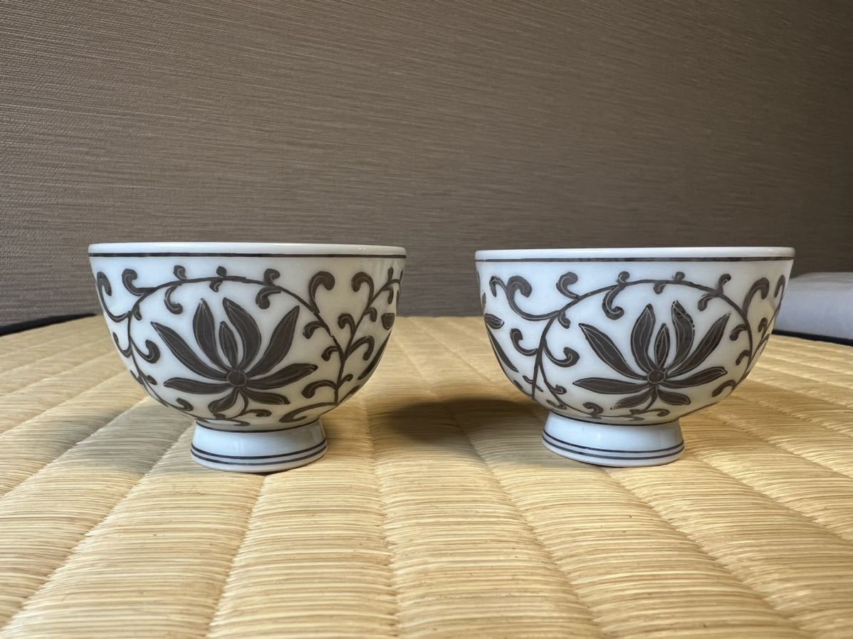 平安清昌 染付煎茶碗四客 燻金銀色 蘭画 煎茶道具 の入札履歴 - 入札者