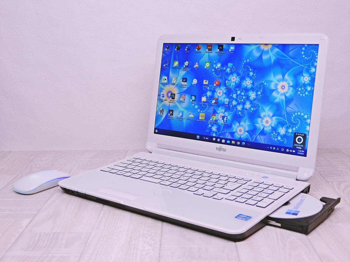 富士通 LIFEBOOK AH53/K★爆速新品SSD512GB+メモリ8GB+Bluetooth4.0★Win11Pro(Ver22H2)Office2021★/WiFi/USB3.0/Webカメラ/Core i7