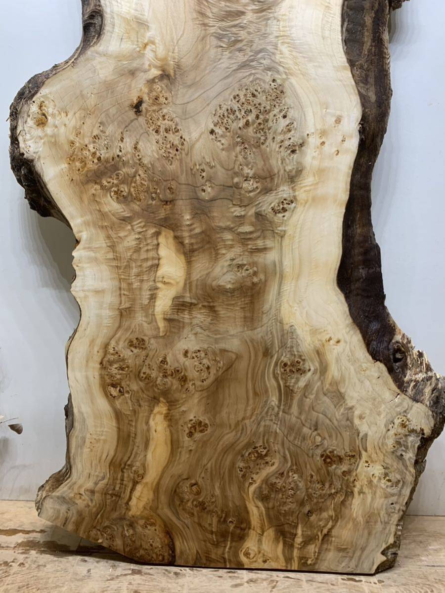 1 ポプラ 瘤杢 1850x940x68 一枚板 DIY 天板 カウンター 棚板 皿 小物