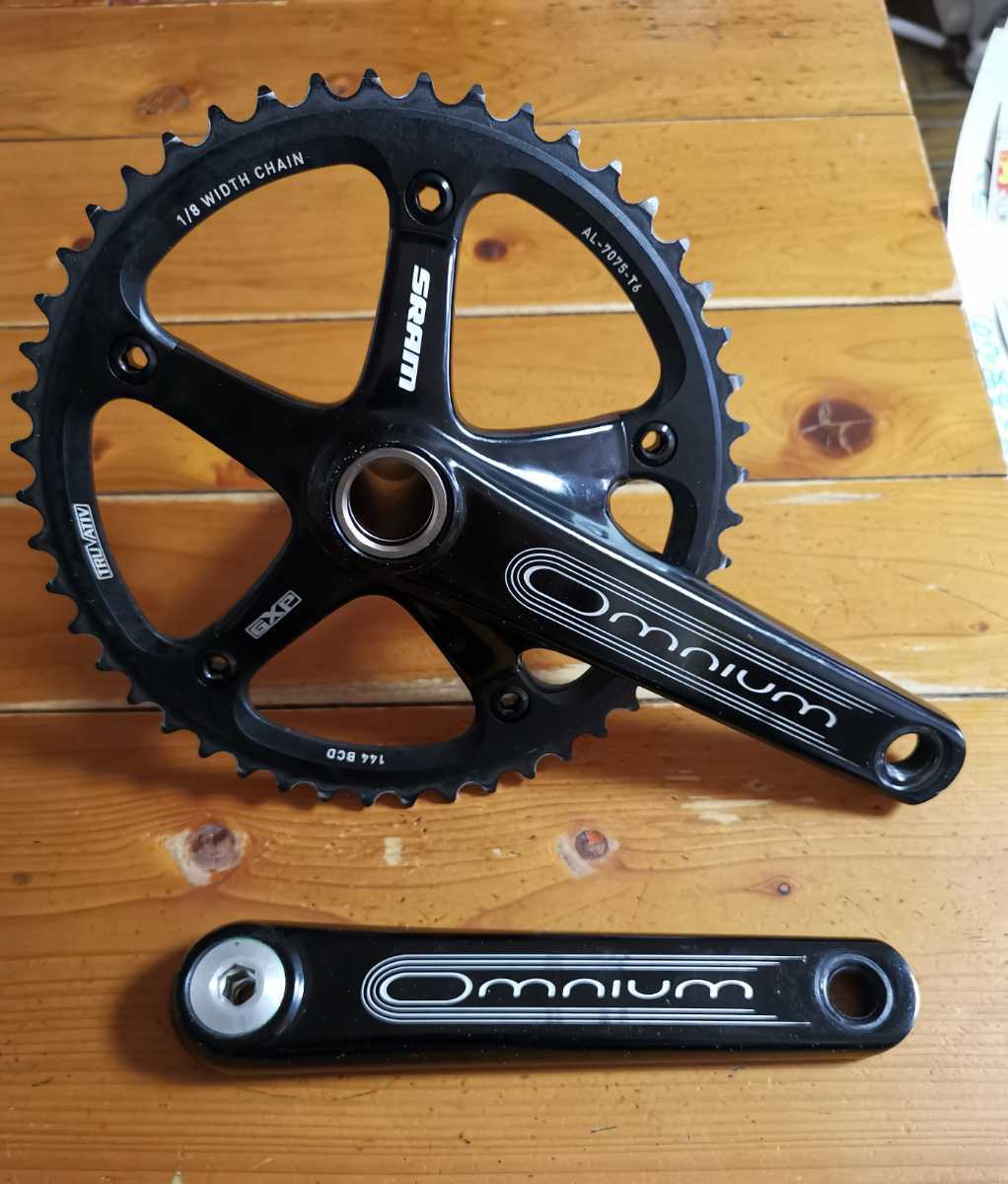 SRAM Omnium クランク 48T ブラック 165 SRAM Omnium Crankset Black