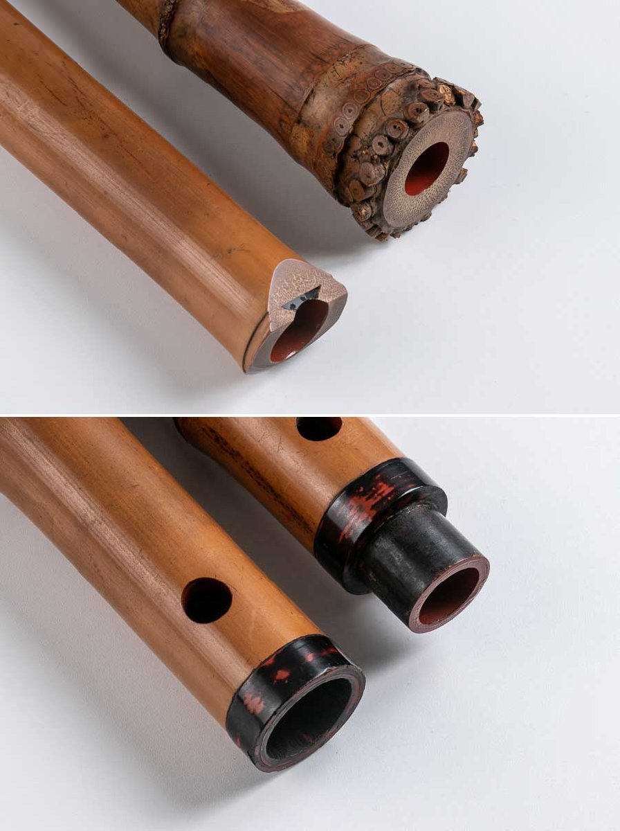 和楽器 製管師 飯田雪州 いいだせっしゅう 尺八 笛 全長約 57.5cm 