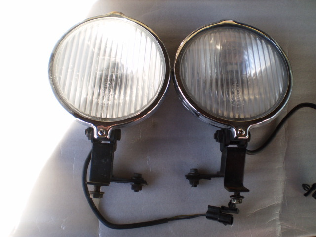 ローバーミニ用 / 純正フォグランプ メッキカバー付き＆ステー付き  