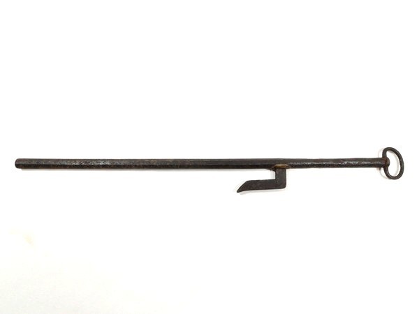 時代物/時代武具/古鉄製/鉄地八角鉤付十手/鉄地兜割/