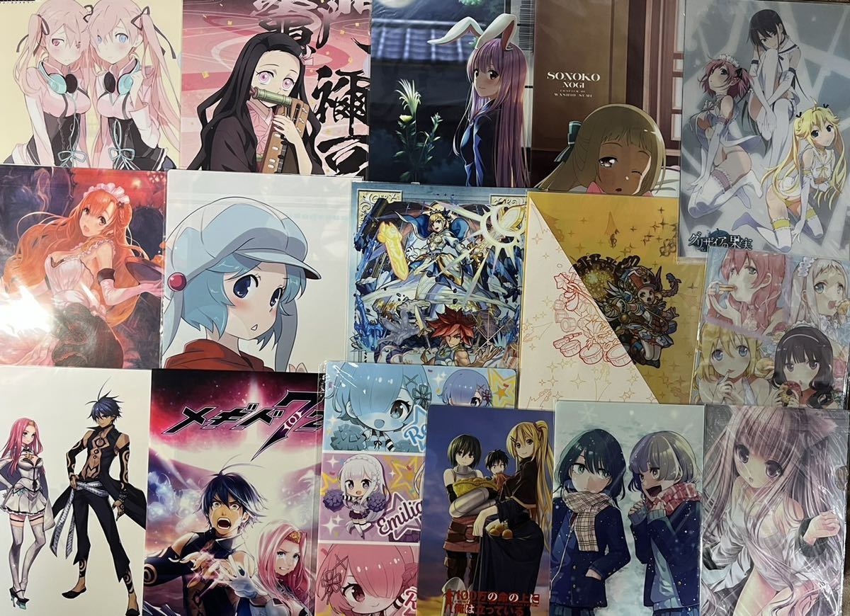 アニメ 美少女系　Ａ−４クリアファイル まとめ売り 大量１００枚 アニメ 美少女系 A−4クリアファイル まとめ売り 大量 100枚