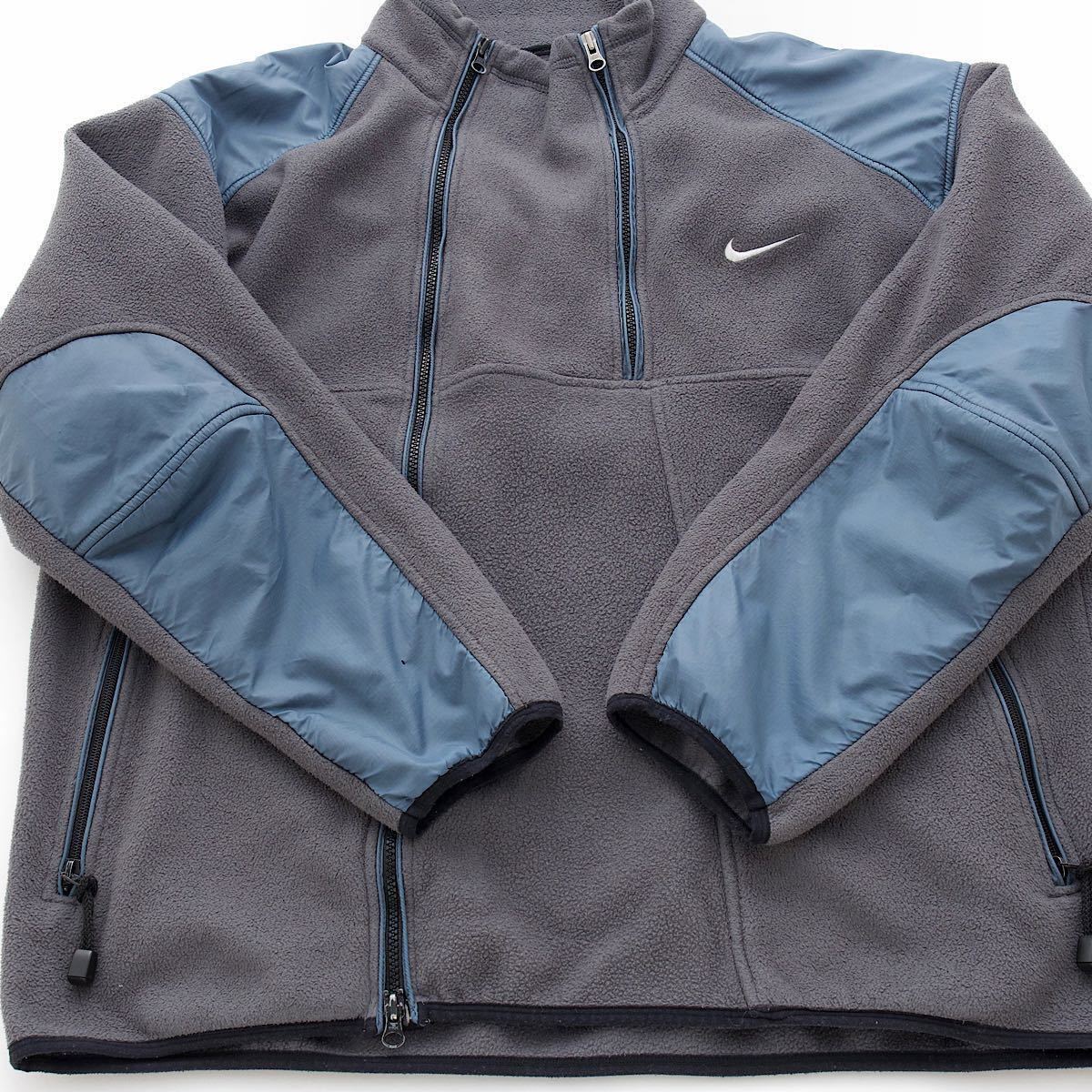 希少 90s ACG ダブルジップ フリースジャケット レアカラー ブルー 