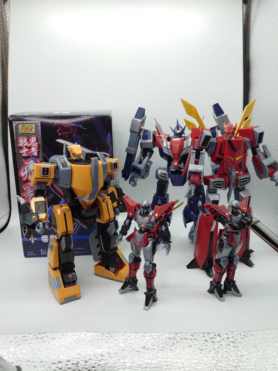 【スーパーミニプラ】忍者戦士 飛影 黒獅子、鳳雷鷹、爆竜、零影