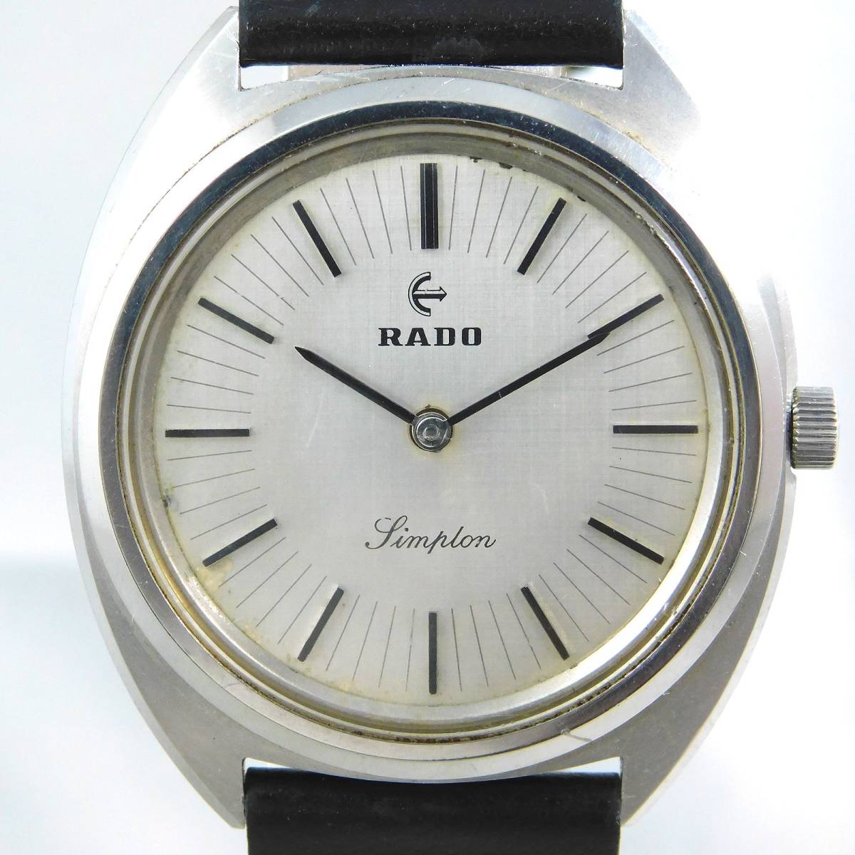 稼働〇 ラドー SIMPLON メンズ シルバー 手巻 腕時計 RADO 【公式通販】