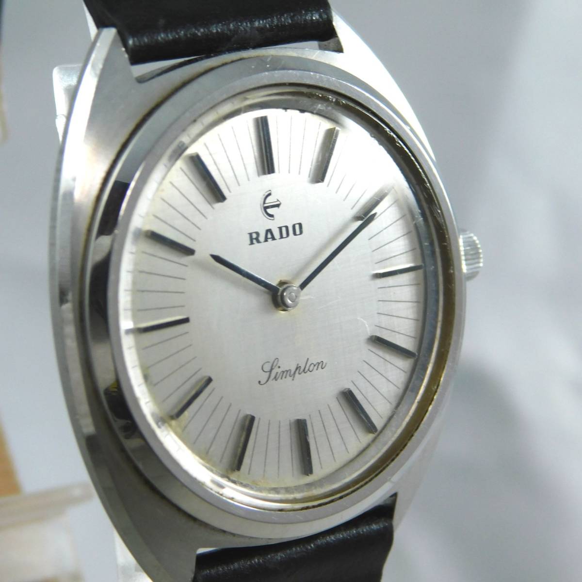 稼働〇 ラドー SIMPLON メンズ シルバー 手巻 腕時計 RADO 【公式通販】