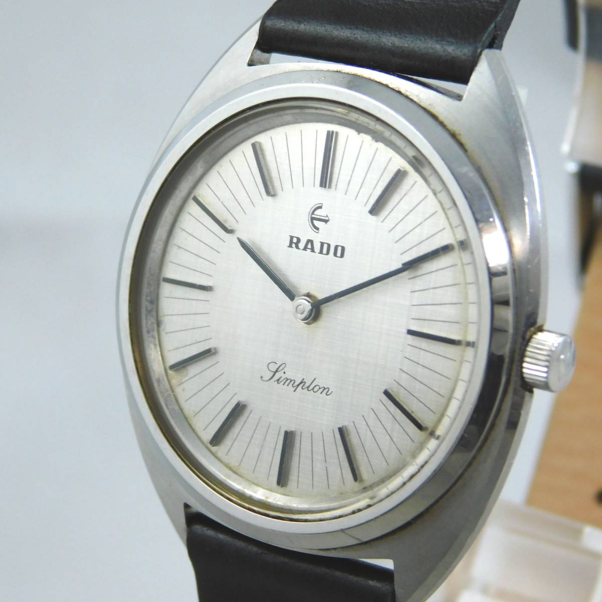 稼働〇 ラドー SIMPLON メンズ シルバー 手巻 腕時計 RADO 【公式通販】