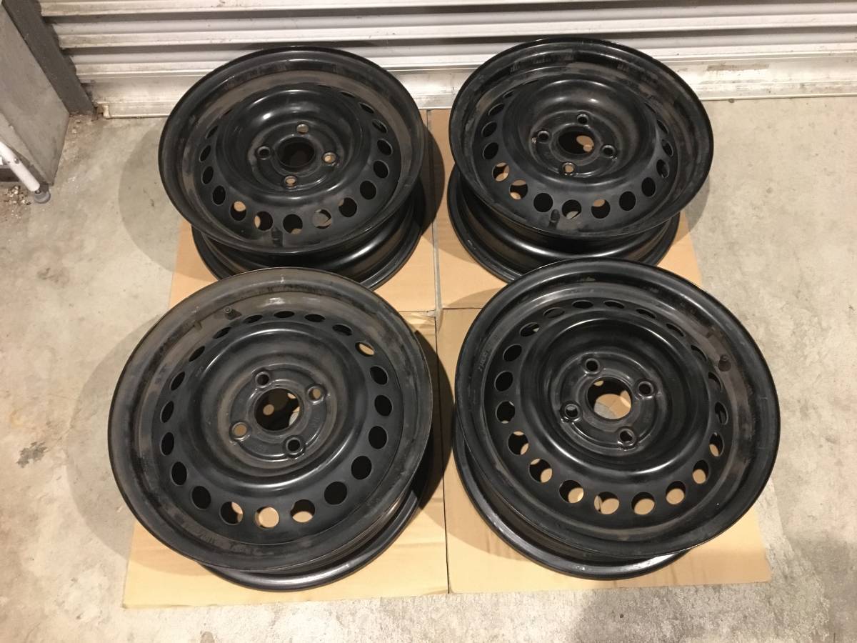 ホンダ フィット 純正 鉄ホイール 14インチ 14×5.5J+45 4H PCD100 4本セット