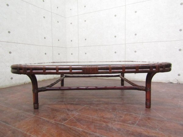 ■美品■山川ラタン/ヤマカワラタン■高級■希少■ヴィンテージ■410■籐/ラタン■リビングテーブル/センターテーブル■smm4938k