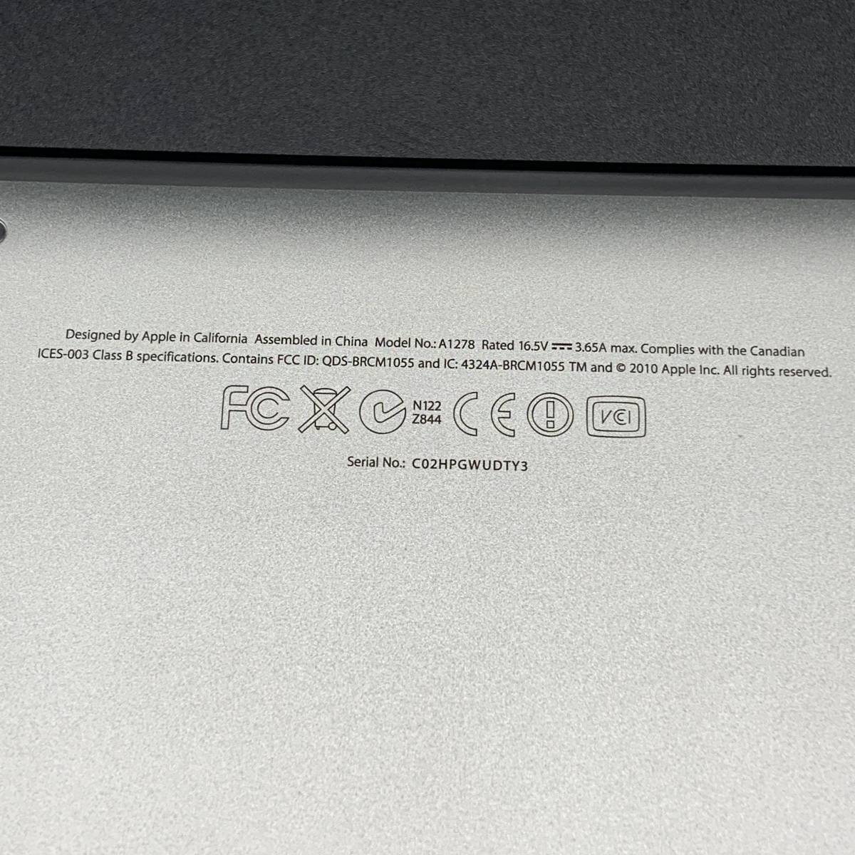 ▽ジャンク品☆apple アップル/MacBookPro/A1278/ノートパソコン