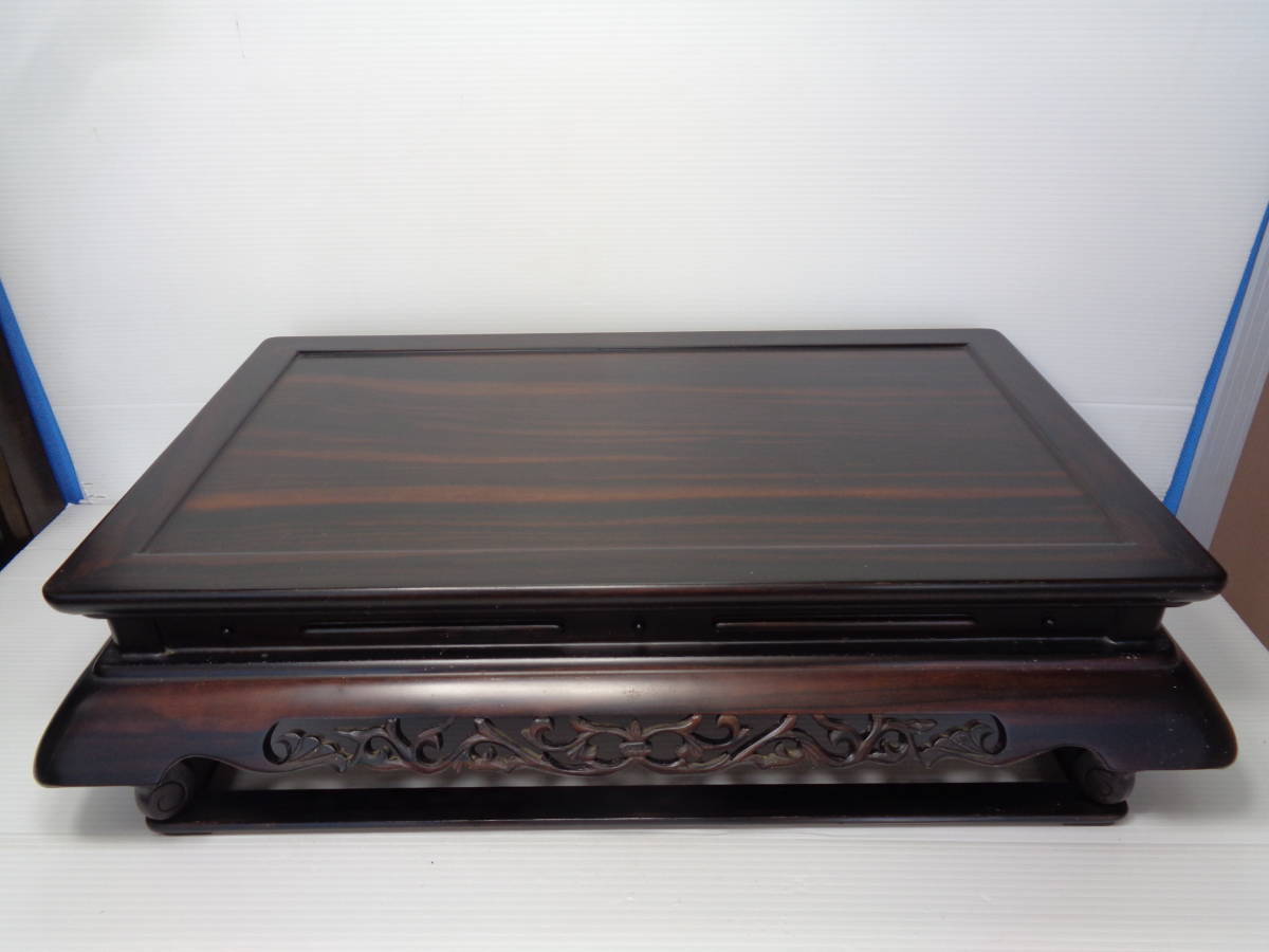 ★飾り台　花台　透かし彫り　木製　盆栽台　置物台　平卓 香炉台　花道具　茶道具