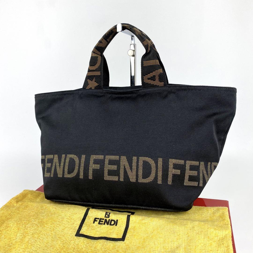 フェンディ FENDI ハンドバッグ 美品 ロゴライン FF トートバッグ