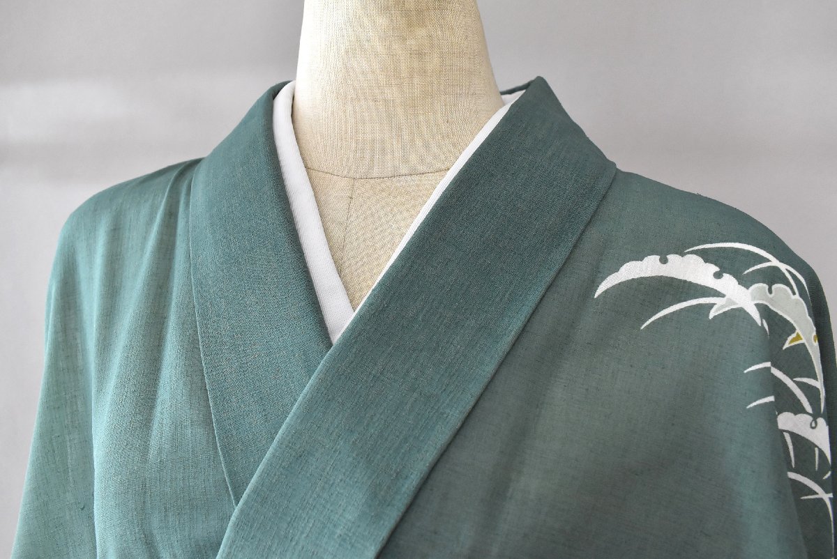 【桜庭呉服店】附下訪問着 着物 芝文 おしゃれ 薄物 モダン 身丈163.5cm 裄丈69cm　★ kb-2616