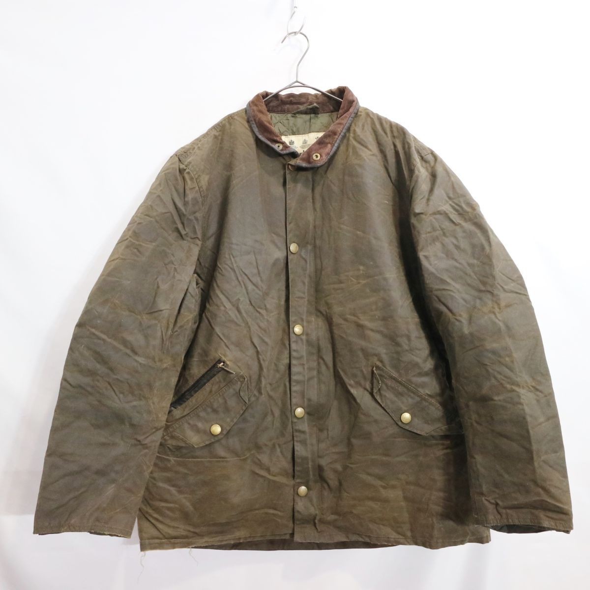 ■ Barbour バブアー オイルドジャケット アウター オイルコットン 英国 ウィンターウェア カーキ (XL) 大きいサイズ 中古 古着 L8248