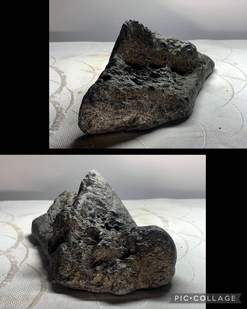 初売り】水石 盆栽 千軒石 横21×高7.5×奥行9(cm) 重量:1.2Kg 骨董盆石