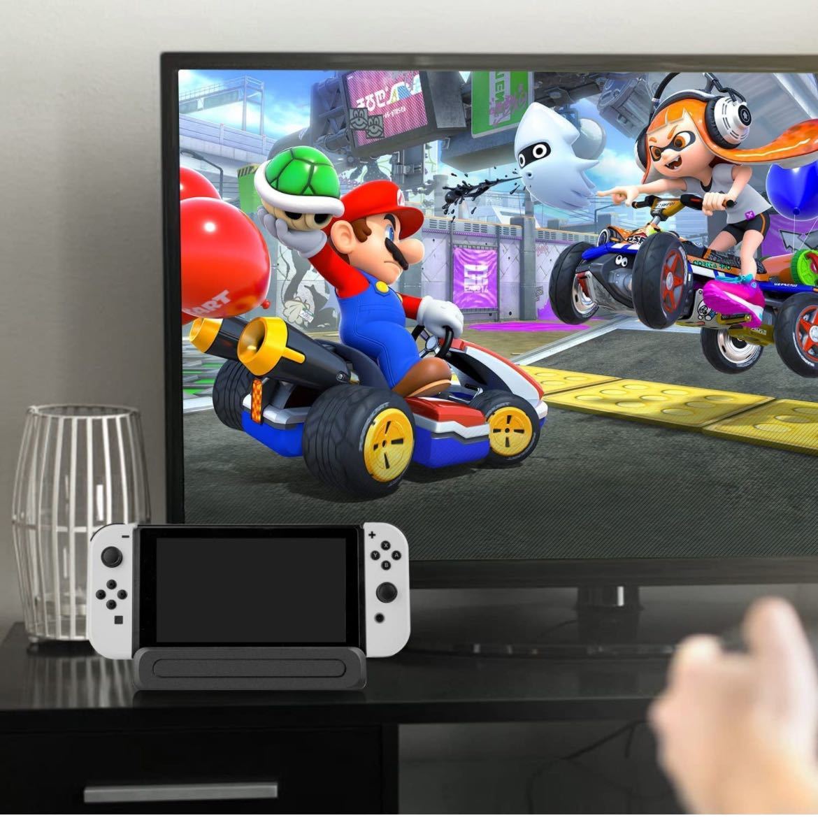 【未使用】Switch/Switch 有機ELモデル対応 TVドック 充電スタンド HDMI出力 ドック 三つのUSBポート& LAN ポート 軽量 送料込★ゲーム