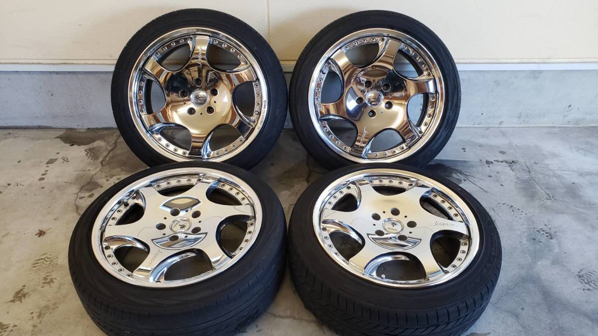 【クレンツェ　バズレイア】タイヤ付き　PCD114.3　５穴　8.0ｊ+50　４本　１８インチ