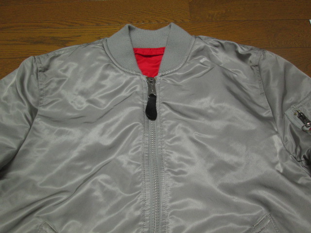 レア ALPHA アルファ MA-1 MA1 フライトジャケット S シルバー