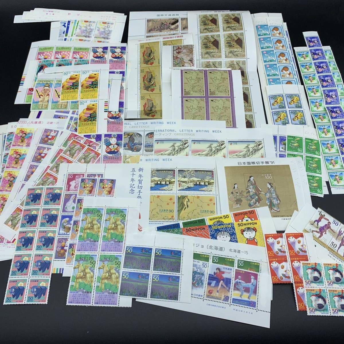 未使用/バラ切手/シート崩れ/40円〜130円切手/小型シート含む/合計額面25050円分/大量まとめて