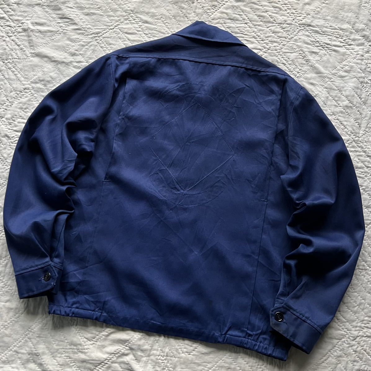 60s 70s LION UNIFORM ワークジャケット レーヨン ギャバジャン 